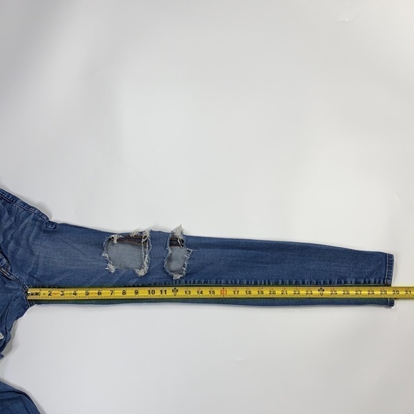 American Eagle Next Level Stretch Hi-Rise Distressed Jegging 6 Long - Picture 14 of 14